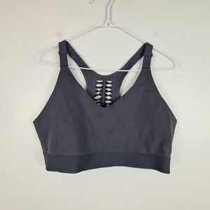 Victoria's Secret Sport Gray XL Laser Cut‎ Wireless Sport Bra VS Full Coverage